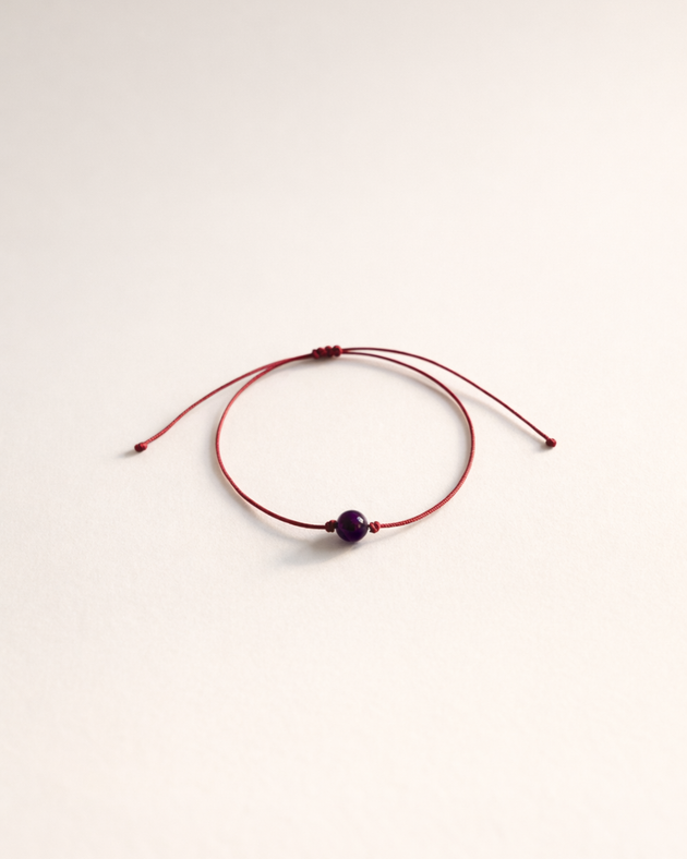 Pulsera de amatista incluida con vela Calma